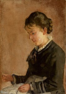 Portret van juffrouw Lina Kyburz door Ferdinand Hodler
